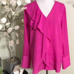 BANANA REPUBLIC HOT PINK BLOUSE